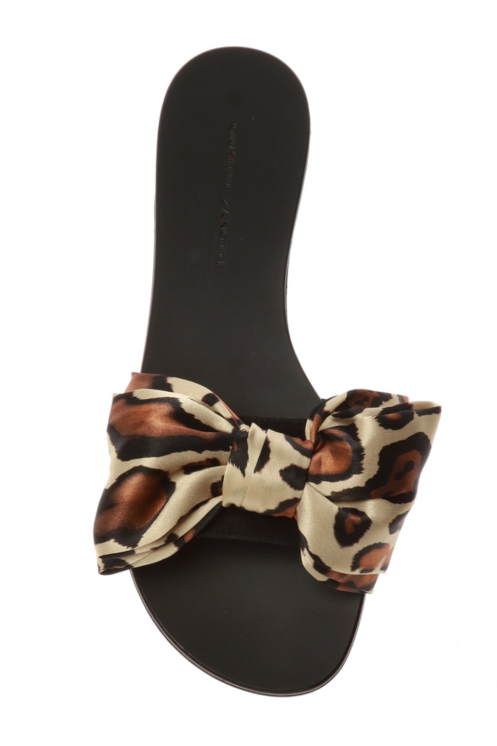 Giuseppe zanotti leopard bow slide sandals new arrivals